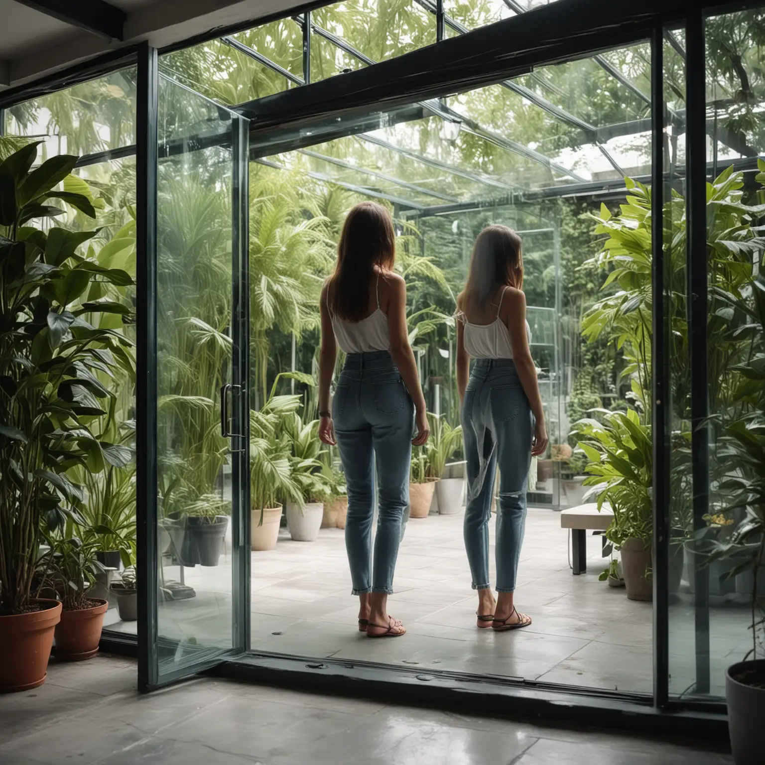 Stylish-Modern-Glass-Veranda-with-Interior-Garden-and-Beautiful-Model