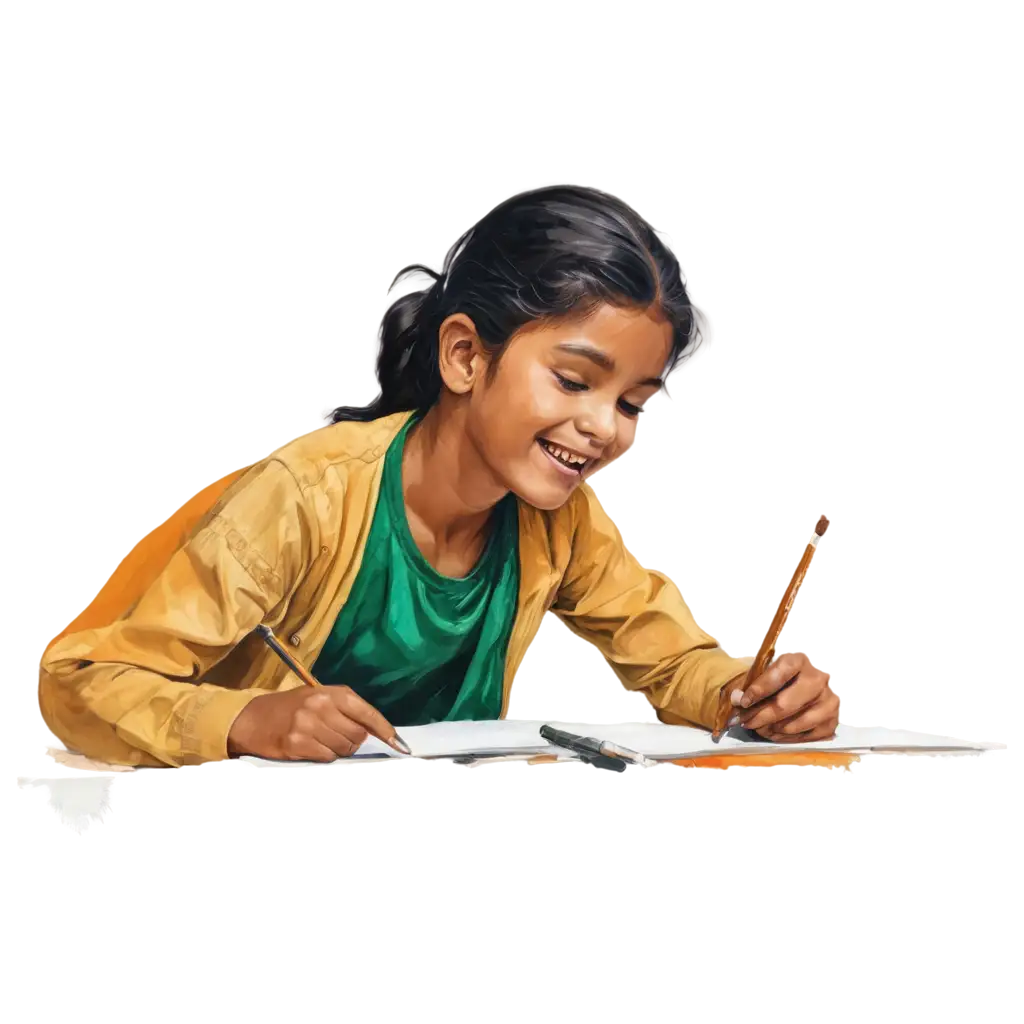 Indian-Kid-Drawing-Painting-PNG-HighQuality-Image-for-Creative-Use