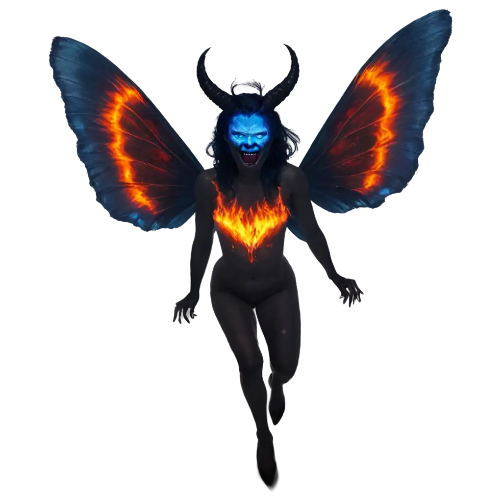 Blue-Flame-Butterfly-PNG-Image-with-Demon-Horns-and-Devilish-Laughter