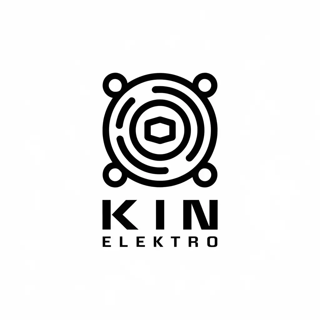 LOGO Design for Kin Elektro Audio Video Symbol with Modern Technology Theme