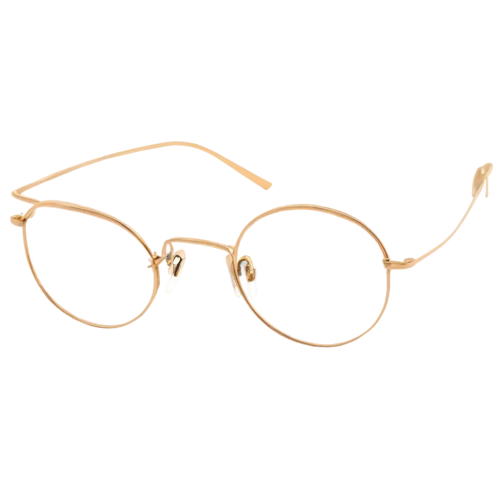 Golden-Metal-Framed-Rounded-Eyeglasses-PNG-Image-High-Quality-Spectacles-Design