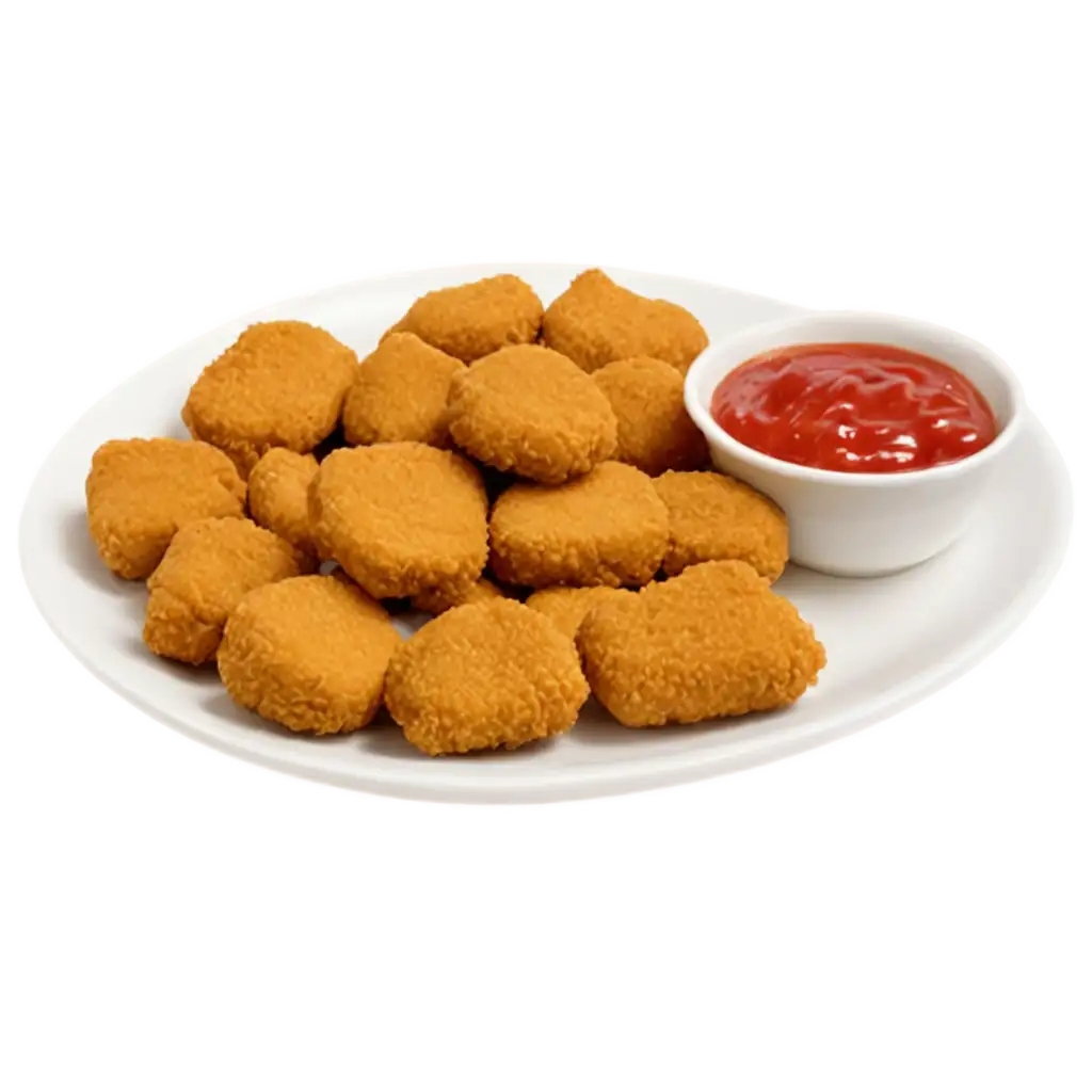 Chicken-Nuggets-Plate-PNG-Image-HighQuality-Transparent-Format-for-Versatile-Use