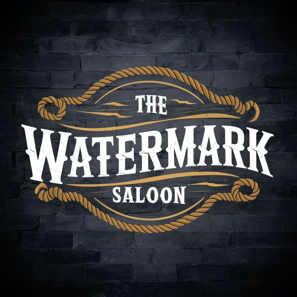 LOGO Design for The Watermark Saloon Rustic River and Vintage Western Theme