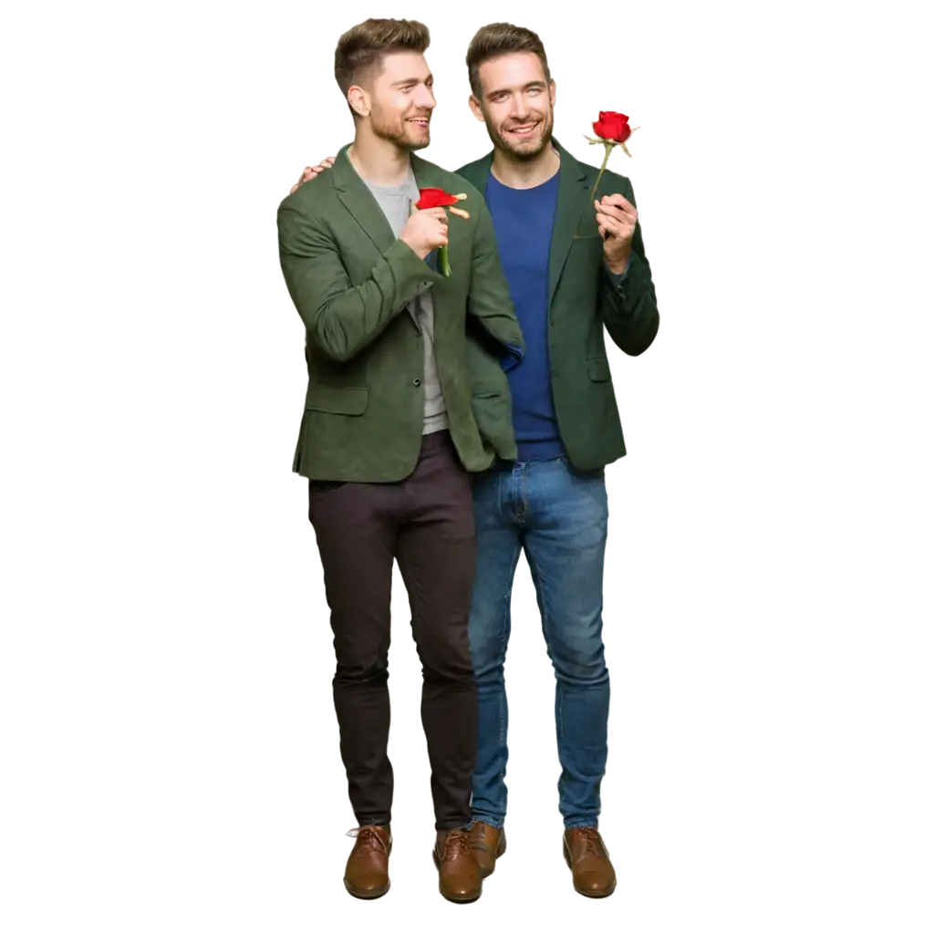 Gay-Couple-with-a-Rose-PNG-Image-Expressive-LGBTQ-Artwork-for-Online-Platforms