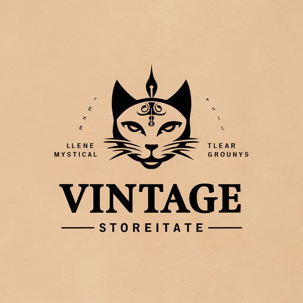 LOGO-Design-For-Vintage-Mystical-Cat-in-Moderate-Style-for-Others-Industry