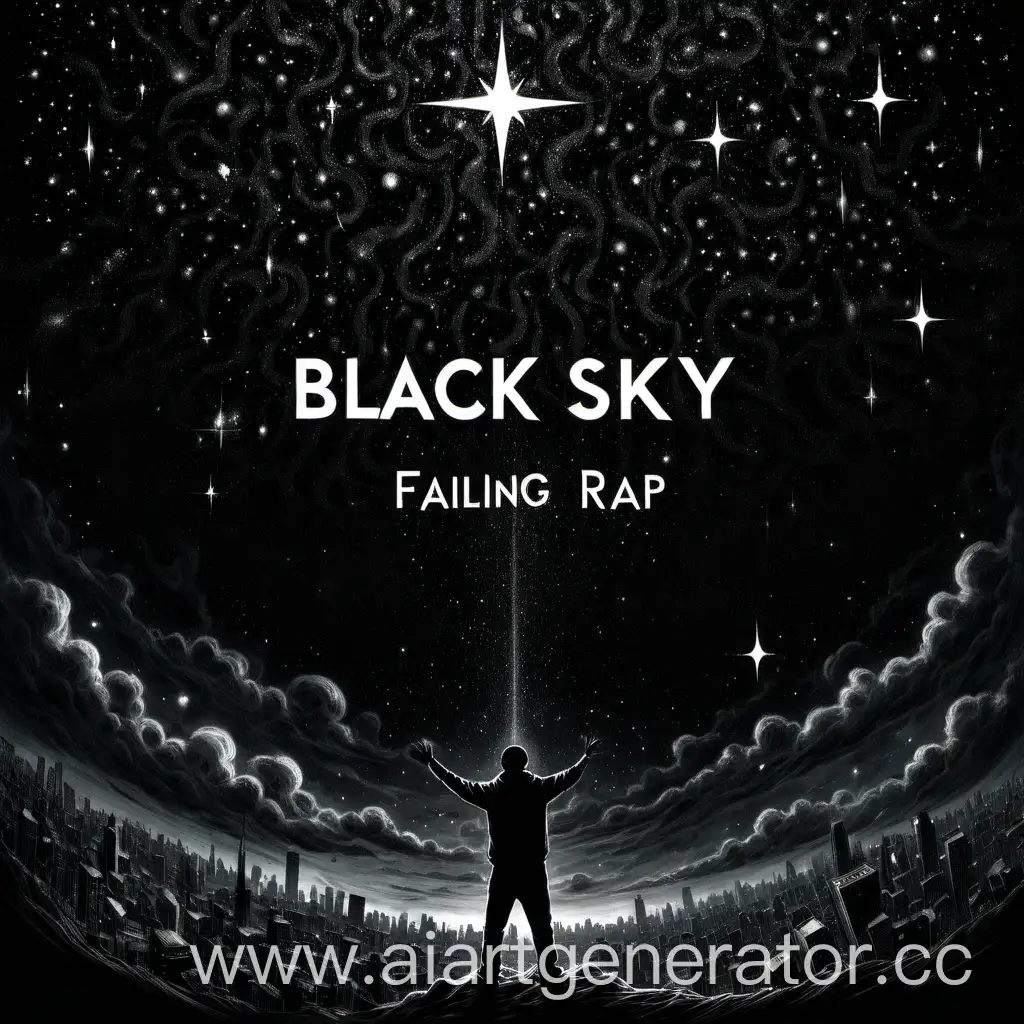 Rap-Cover-Art-with-Falling-Burning-Stars