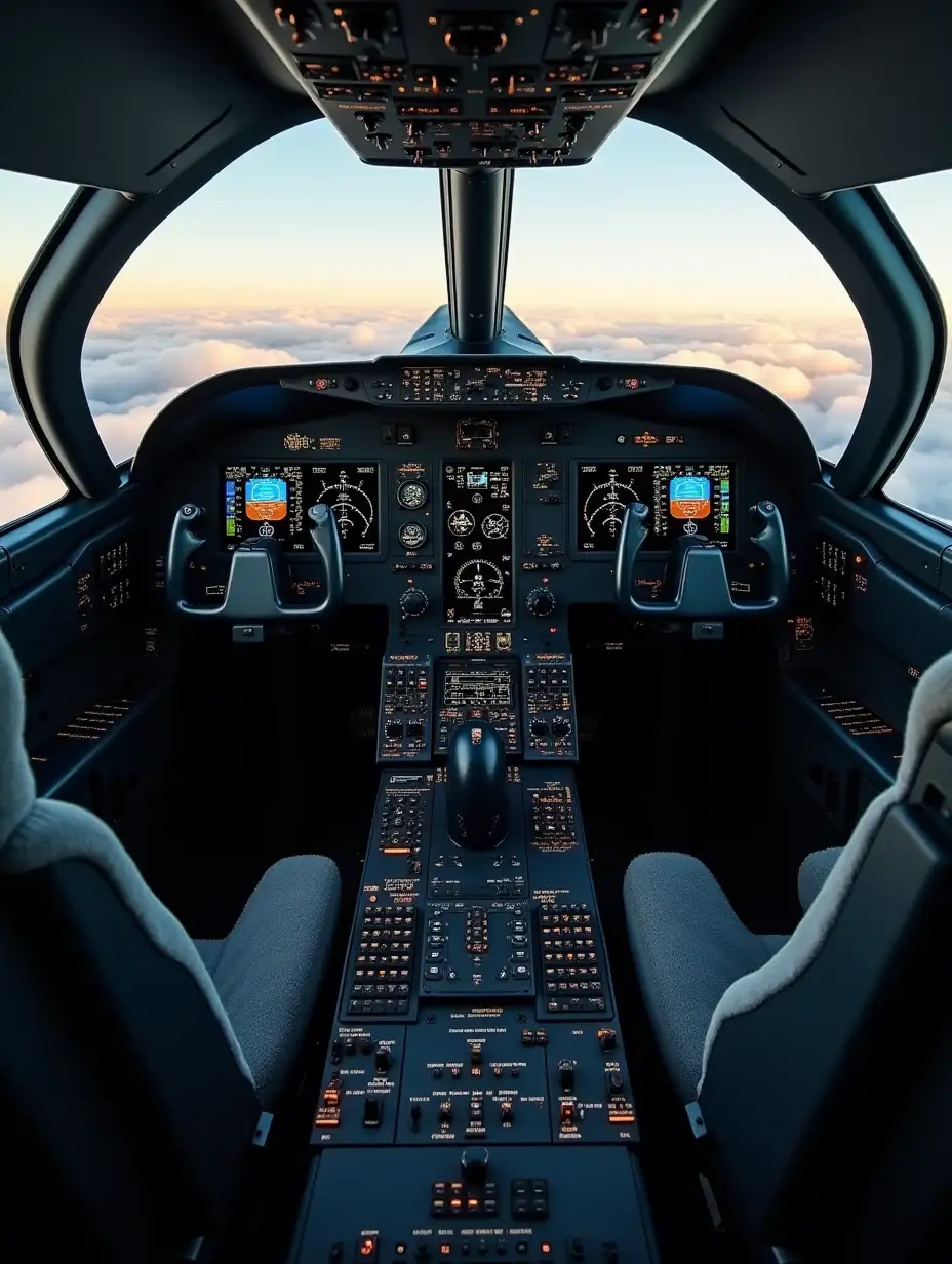 Realistic F-35 Lightning II cockpit interior, with accurate instrumentation and controls