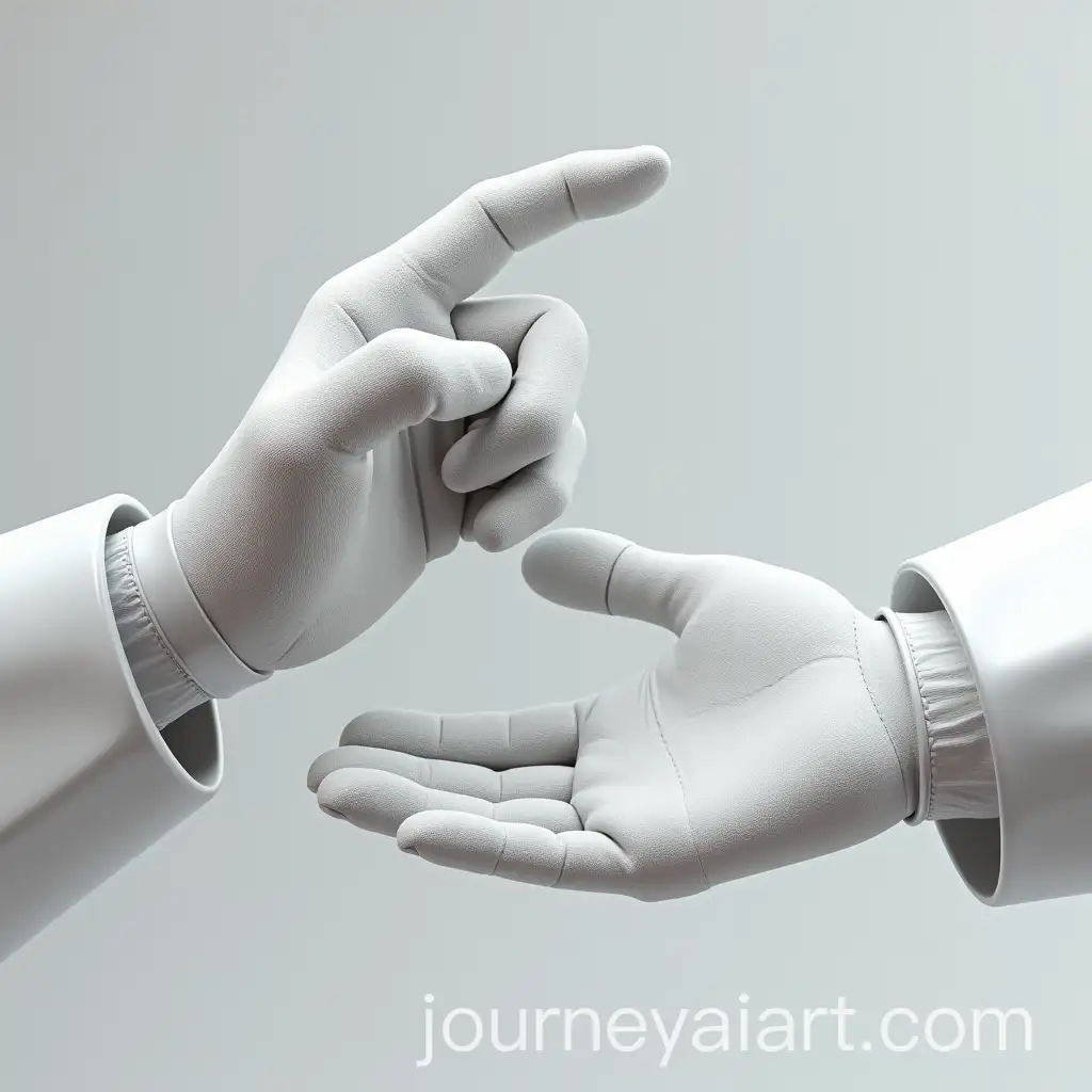 Person-Wearing-Tech-Gloves-Touching-Palms-White-Canvas-3D-Model-Drawing