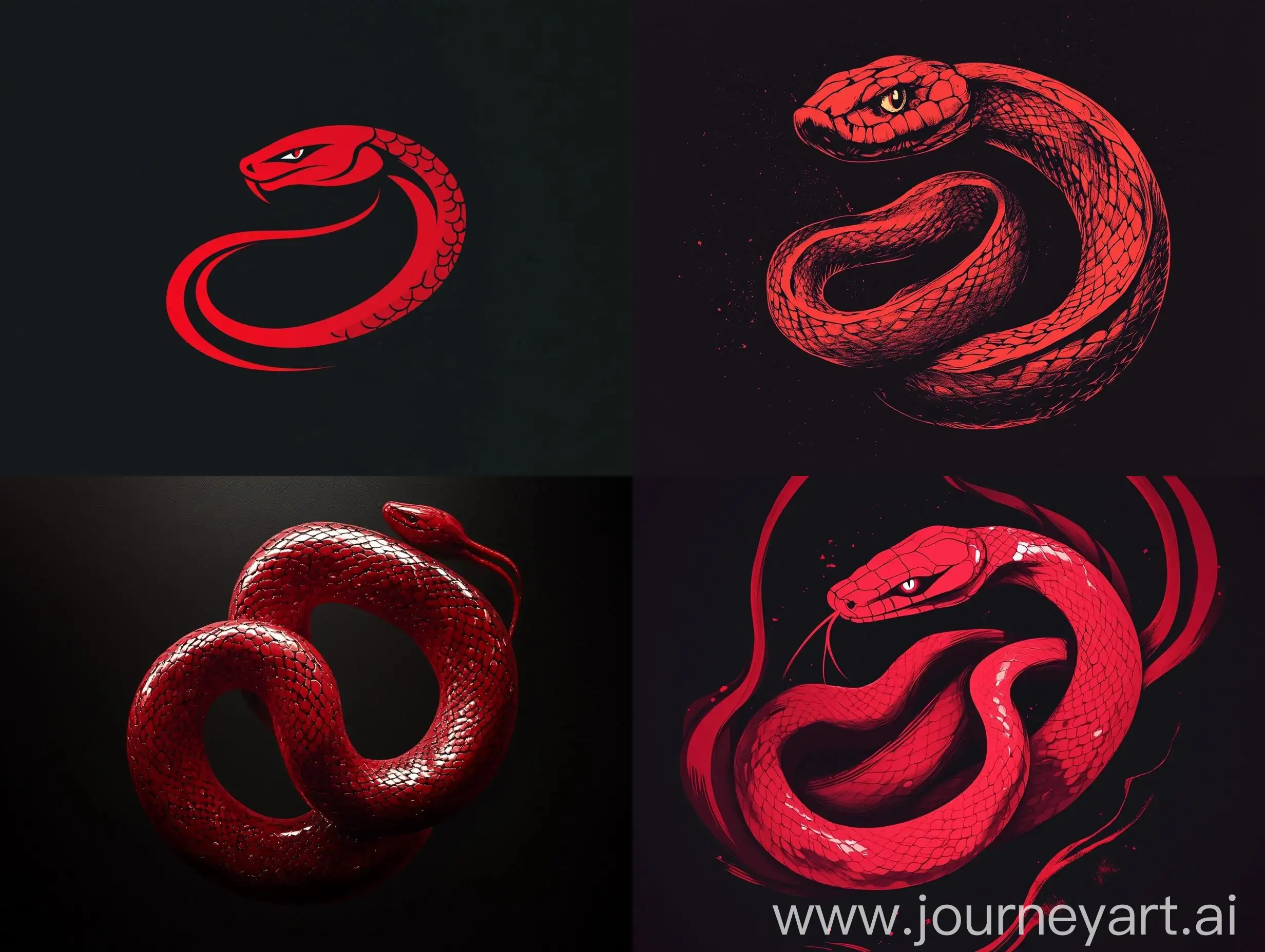 Red-Snake-Logo-Design-with-Ecrin-Text