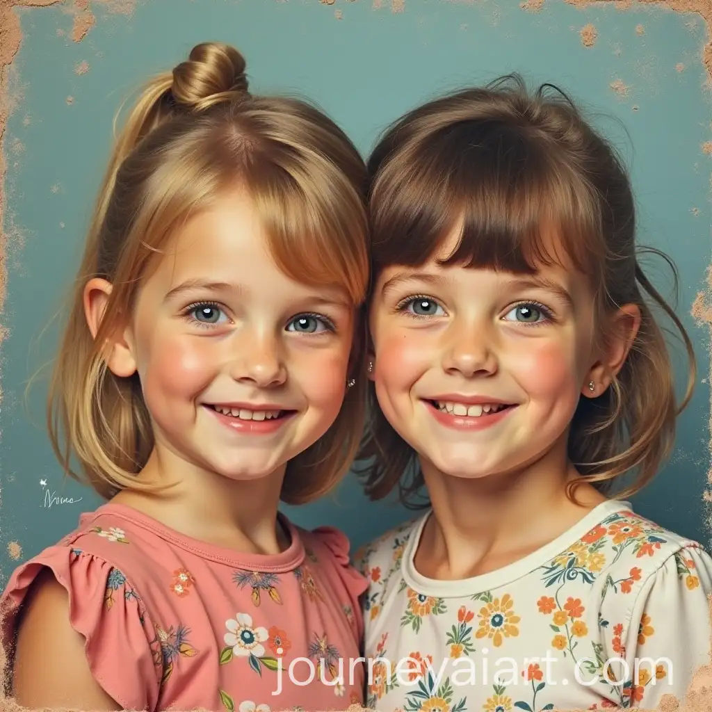 Heartwarming-Childhood-PhotoAI-Art-Prompt-Expansion-Collage-of-Two-Girls