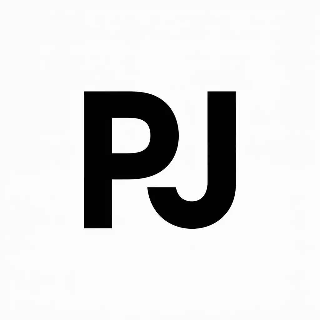 LOGO-Design-For-PJ-Minimalistic-Black-and-White-Symbol-for-the-Technology-Industry