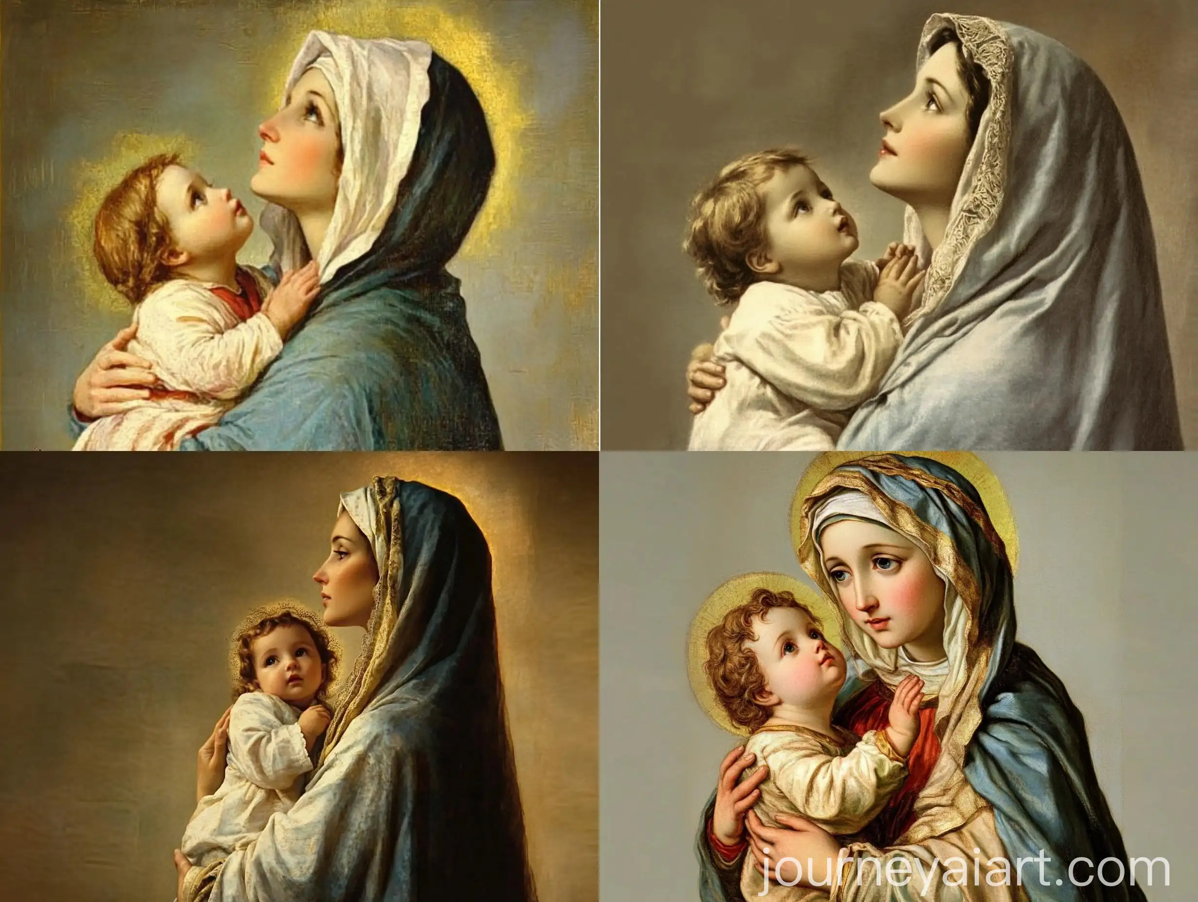 Virgin-Mary-Holding-Infant-Jesus-and-Looking-Up
