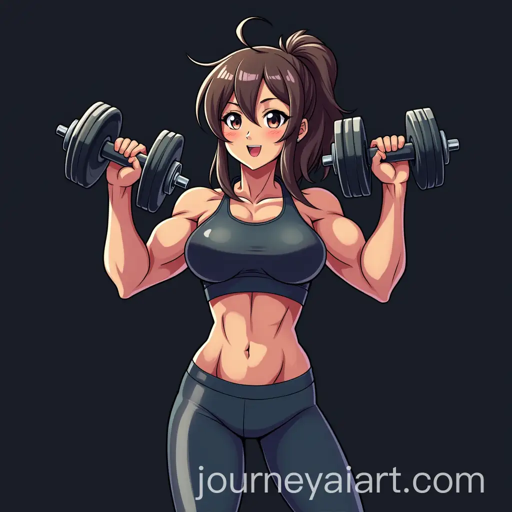 AnimeInspired-Gym-Dumbbell-Logo-Design