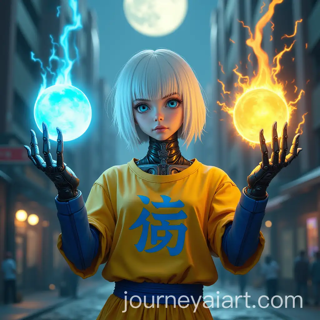 Urban-Girl-Robot-with-Fiery-and-Electric-Spheres