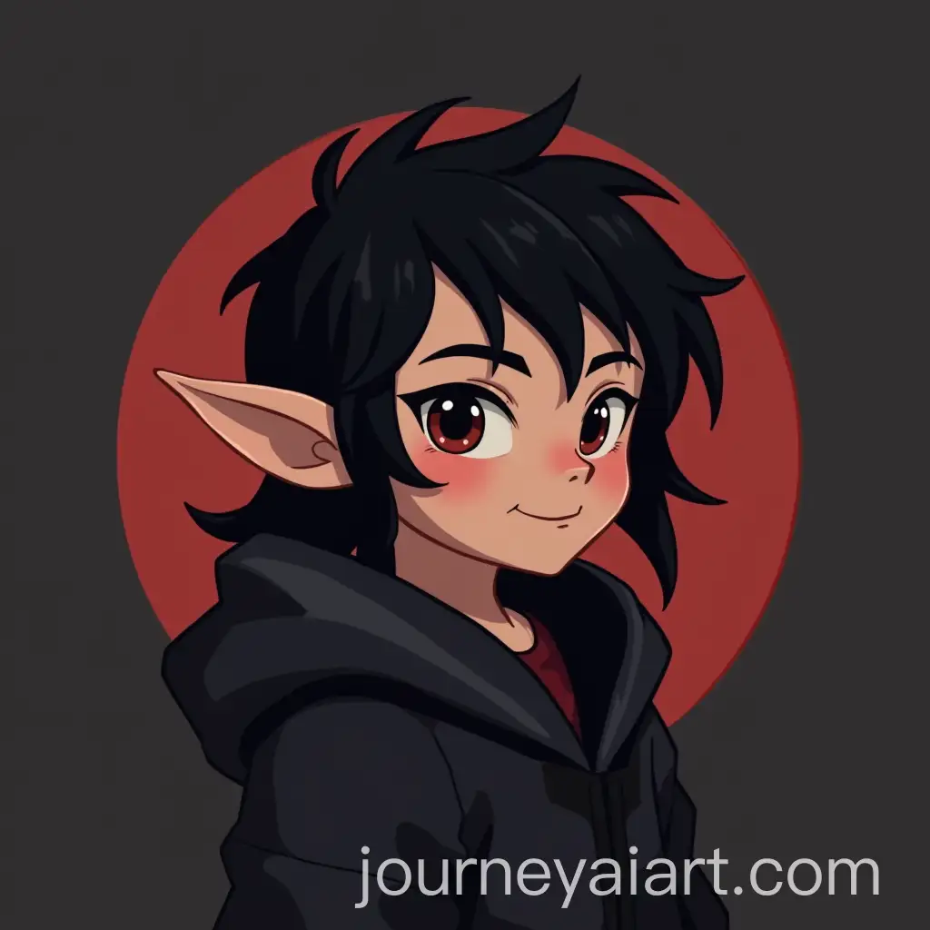 Round-Logo-Design-for-Mylo-DarkHaired-Gaming-Elf-Character