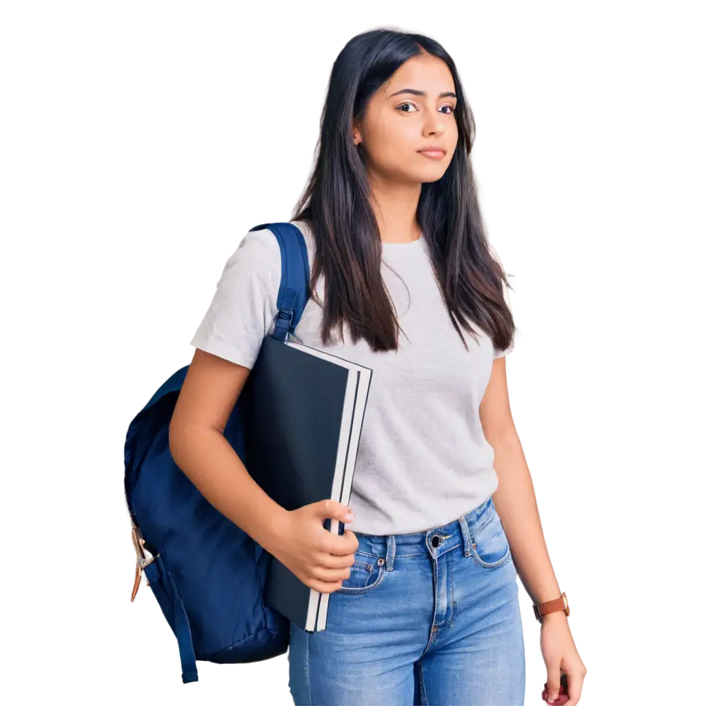 Confident-Indian-College-Student-Girl-with-Books-PNG-Image-for-Academic-and-Youthful-Designs