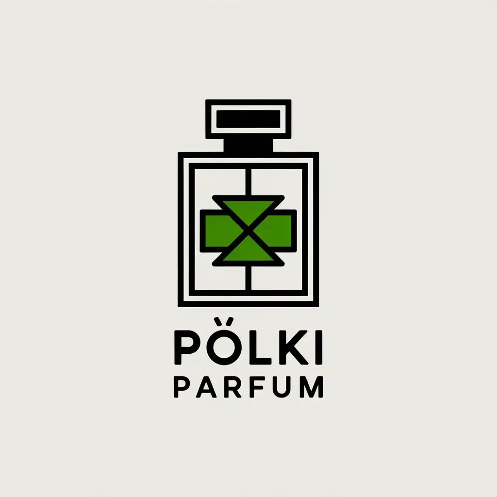 LOGO-Design-for-POLKI-Parfum-Elegant-Perfume-Bottle-Symbol-in-Perfumery-Industry