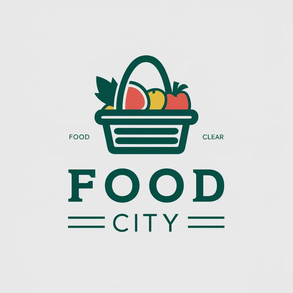 LOGO-Design-for-FOOD-CITY-Basket-of-Fruits-in-Modern-Vector-Style