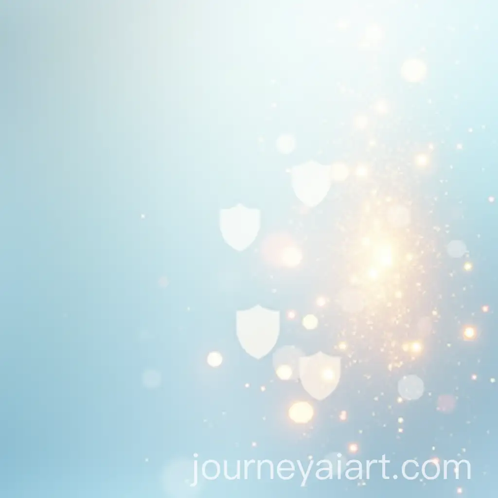 Vibrant-Abstract-Background-with-Floating-Shield-Shapes-and-Golden-Particles