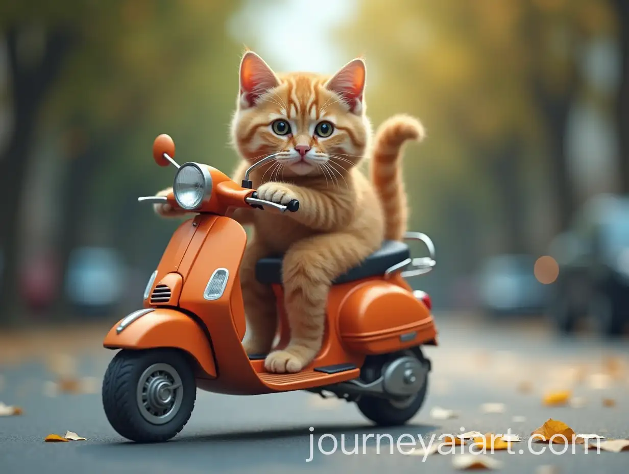 MediumSized-Orange-Cat-Riding-a-Scooter-in-a-Playful-Scene