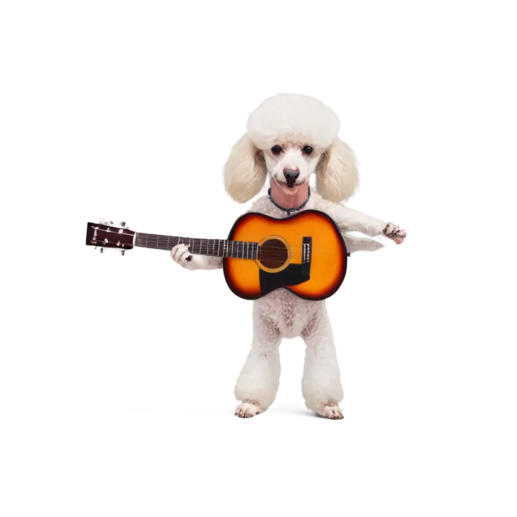 GuitarPlaying-Poodle-PNG-HighQuality-Image-for-Creative-and-Commercial-Use