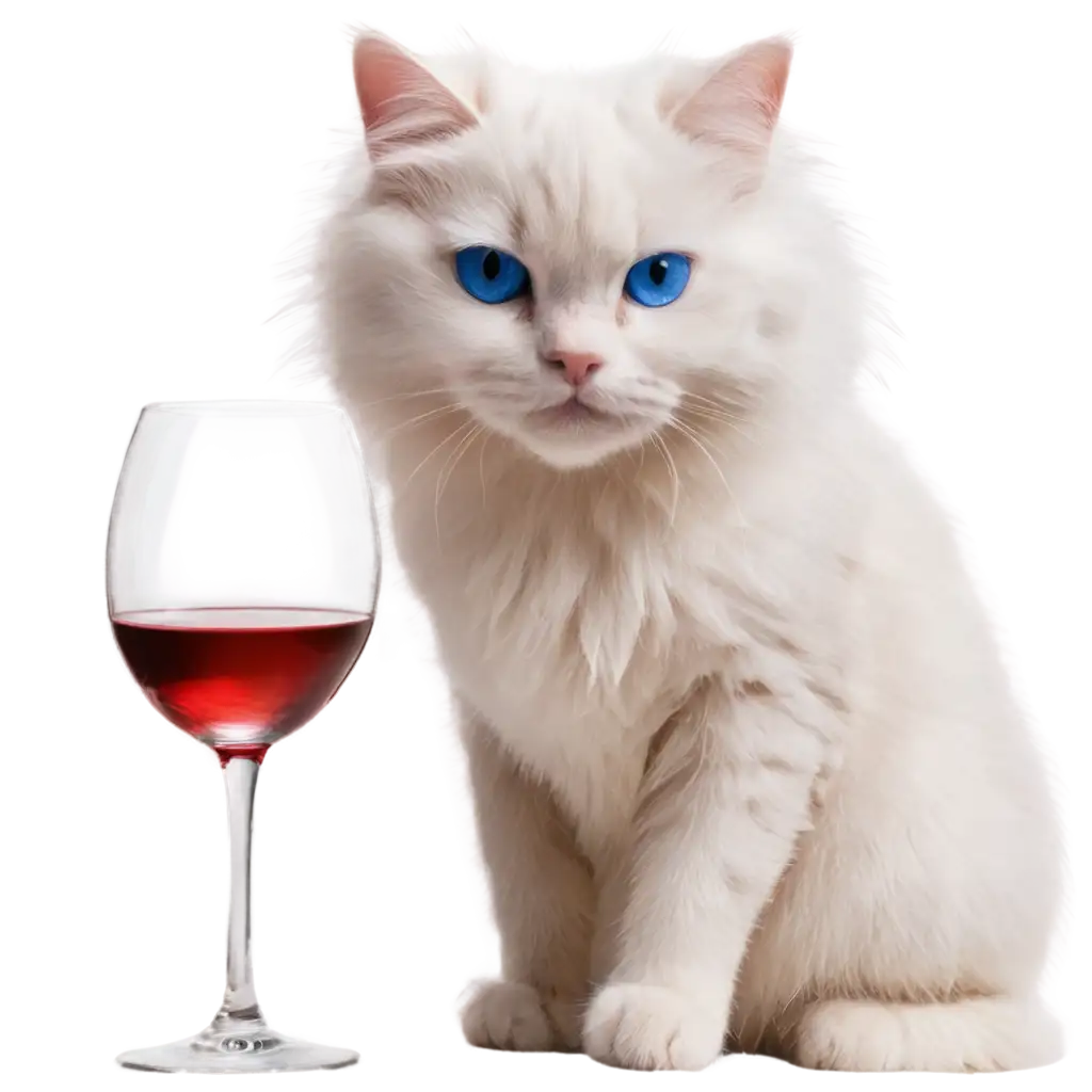 White-Cat-with-Blue-Eyes-Holding-a-Wine-Glass-PNG-HighQuality-Transparent-Image-for-Various-Uses