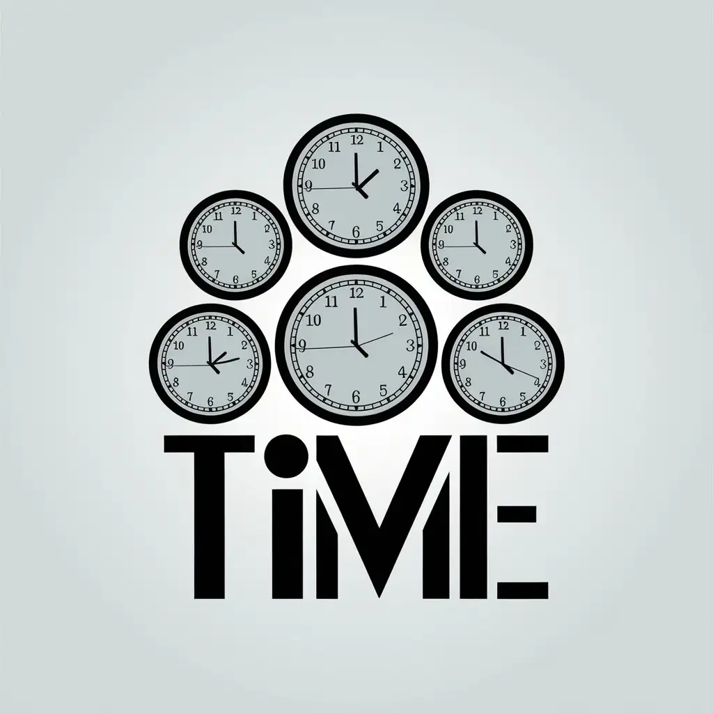 LOGO-Design-For-Time-Ten-Clocks-Theme-with-Moderate-Style