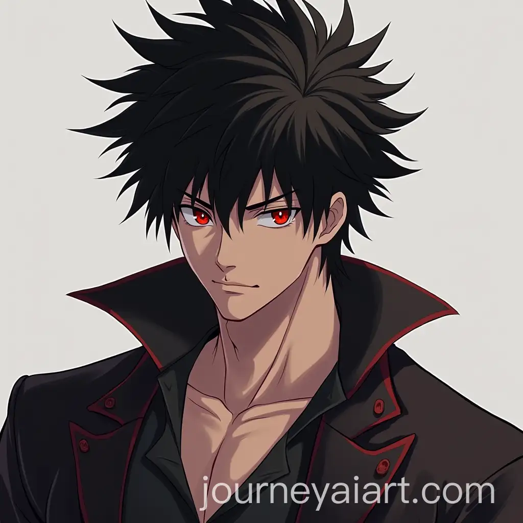 Anime-Style-Male-Character-with-Spiky-Black-Hair-and-Red-Eyes-Muscular-Build
