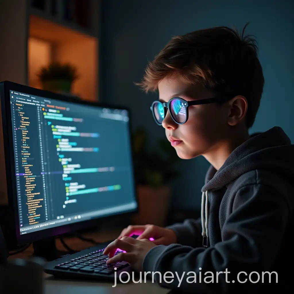 Boy-Wearing-Glasses-Coding-Web-Development-on-Laptop