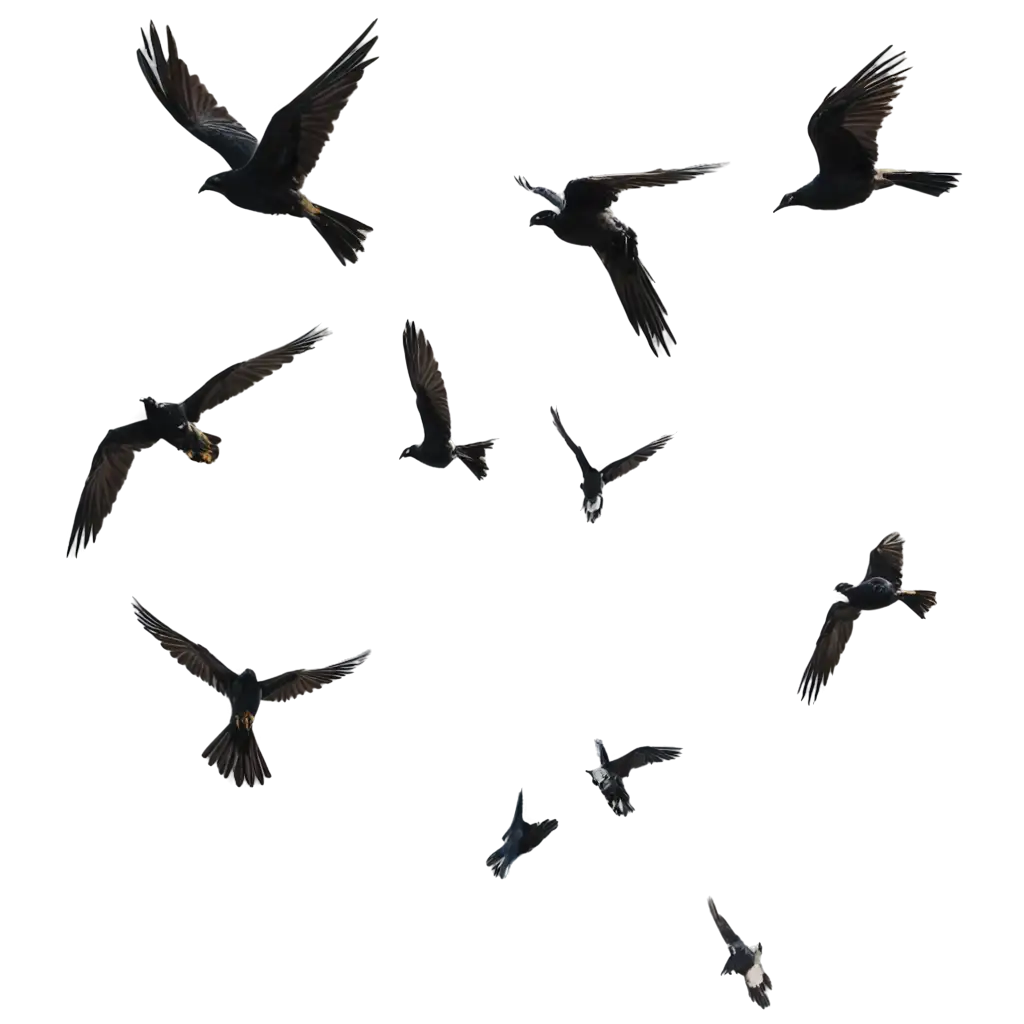 Breathtaking-Bunch-of-Flying-Birds-HighQuality-PNG-Image-for-Versatile-Use