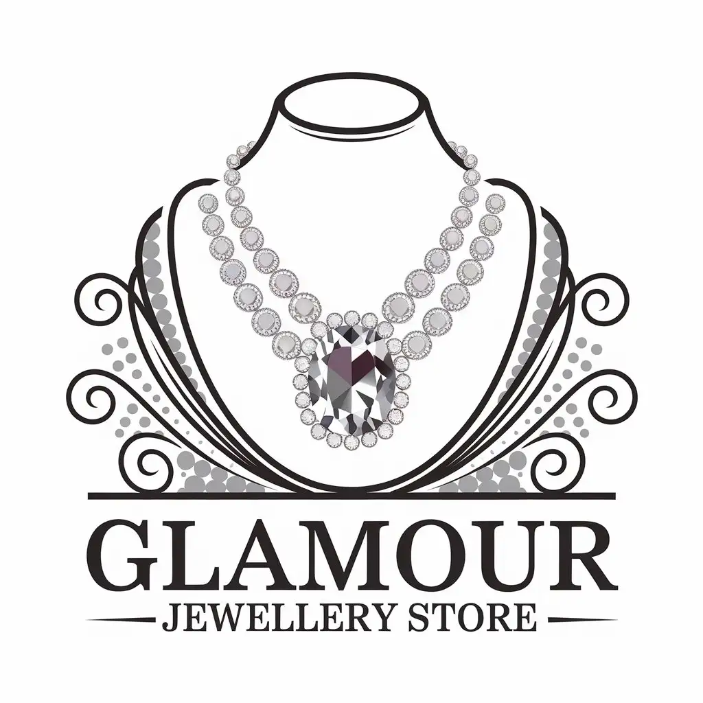 LOGO-Design-For-Glamour-Jewellery-Store-Elegant-Jewelry-Theme-with-Clear-Background