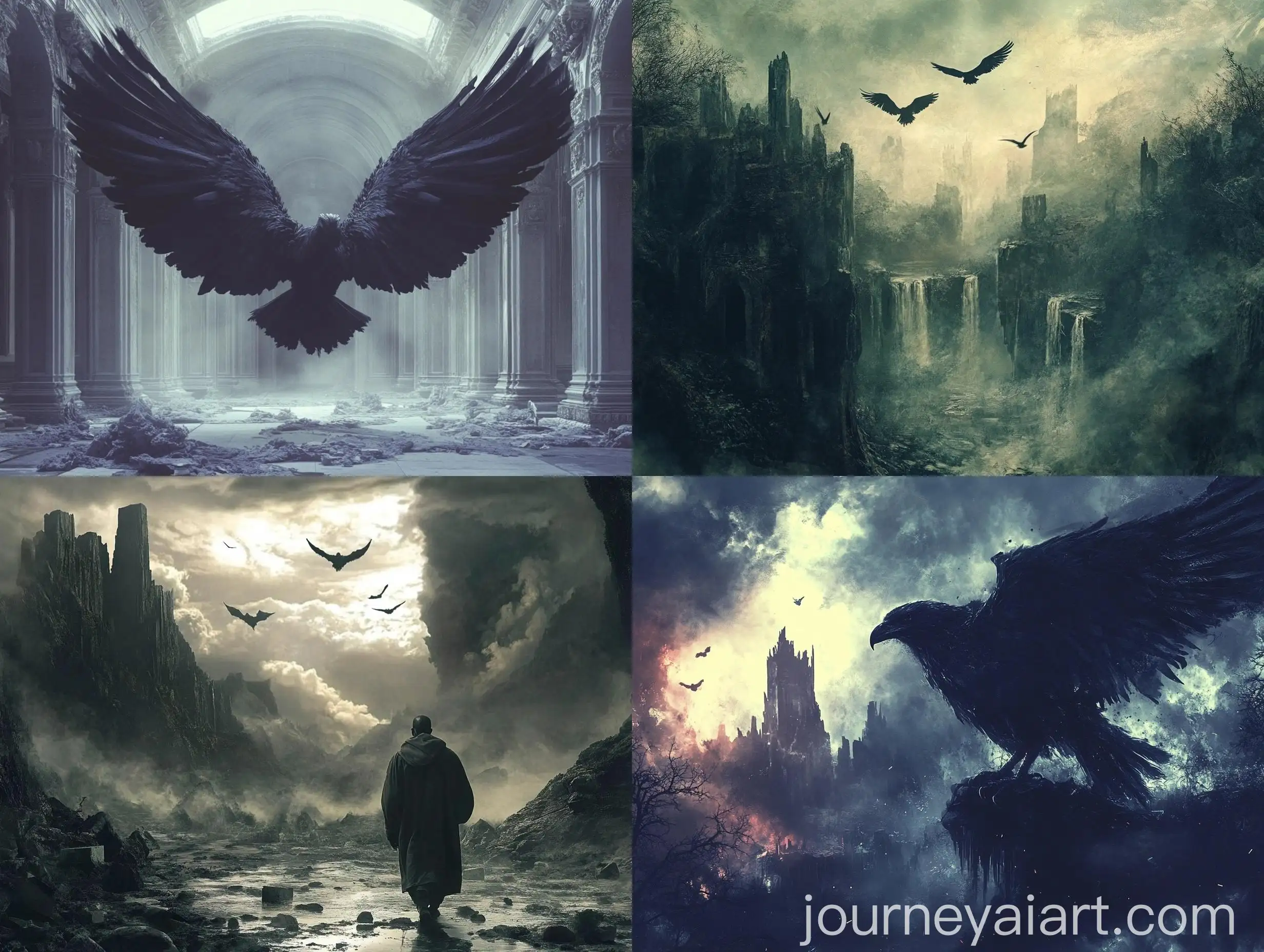 Dark-Fantasy-Tim-Burton-Style-Dreamcore-Art-Inspired-by-Kanye-West-Vultures-Music-Video