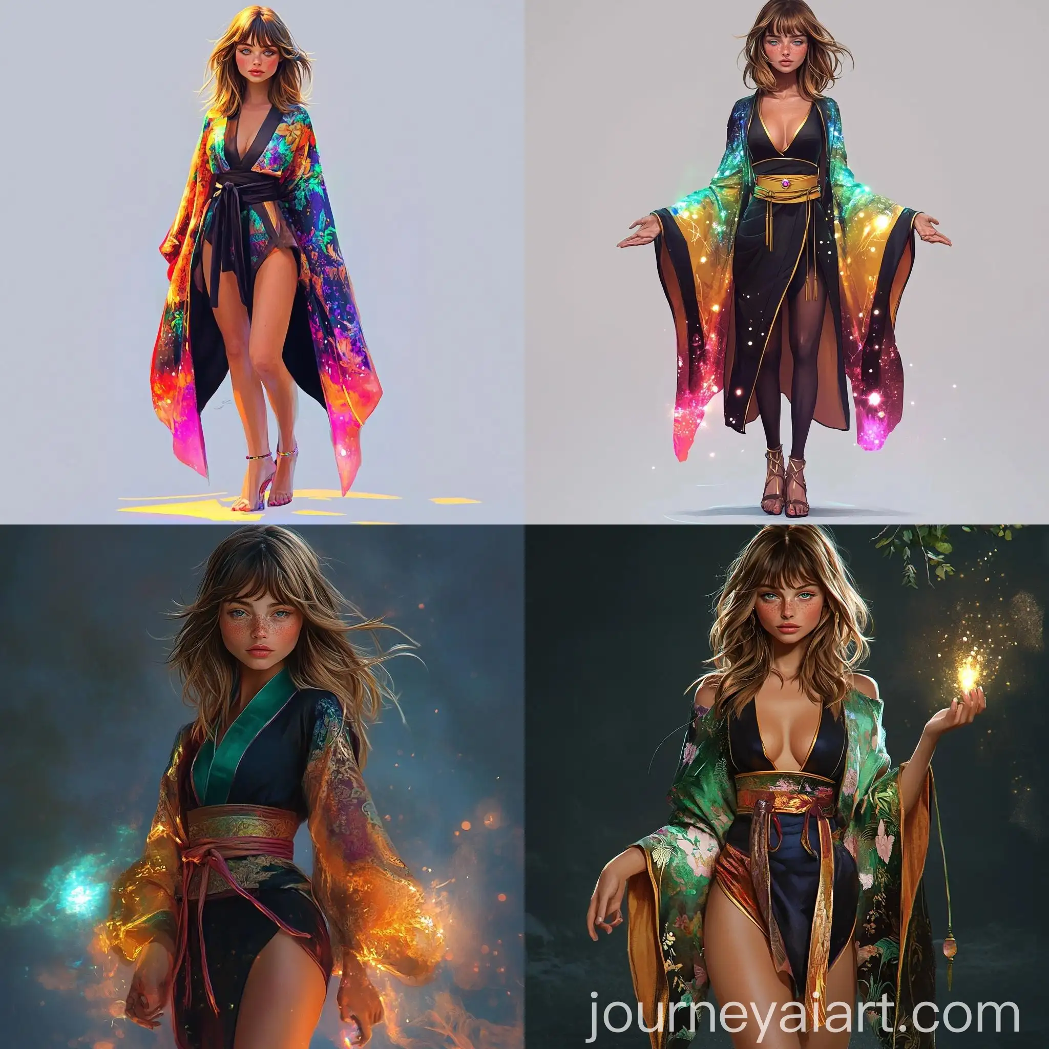 Sorcerer-Woman-in-Colorful-Kimono-Fantasy-Art