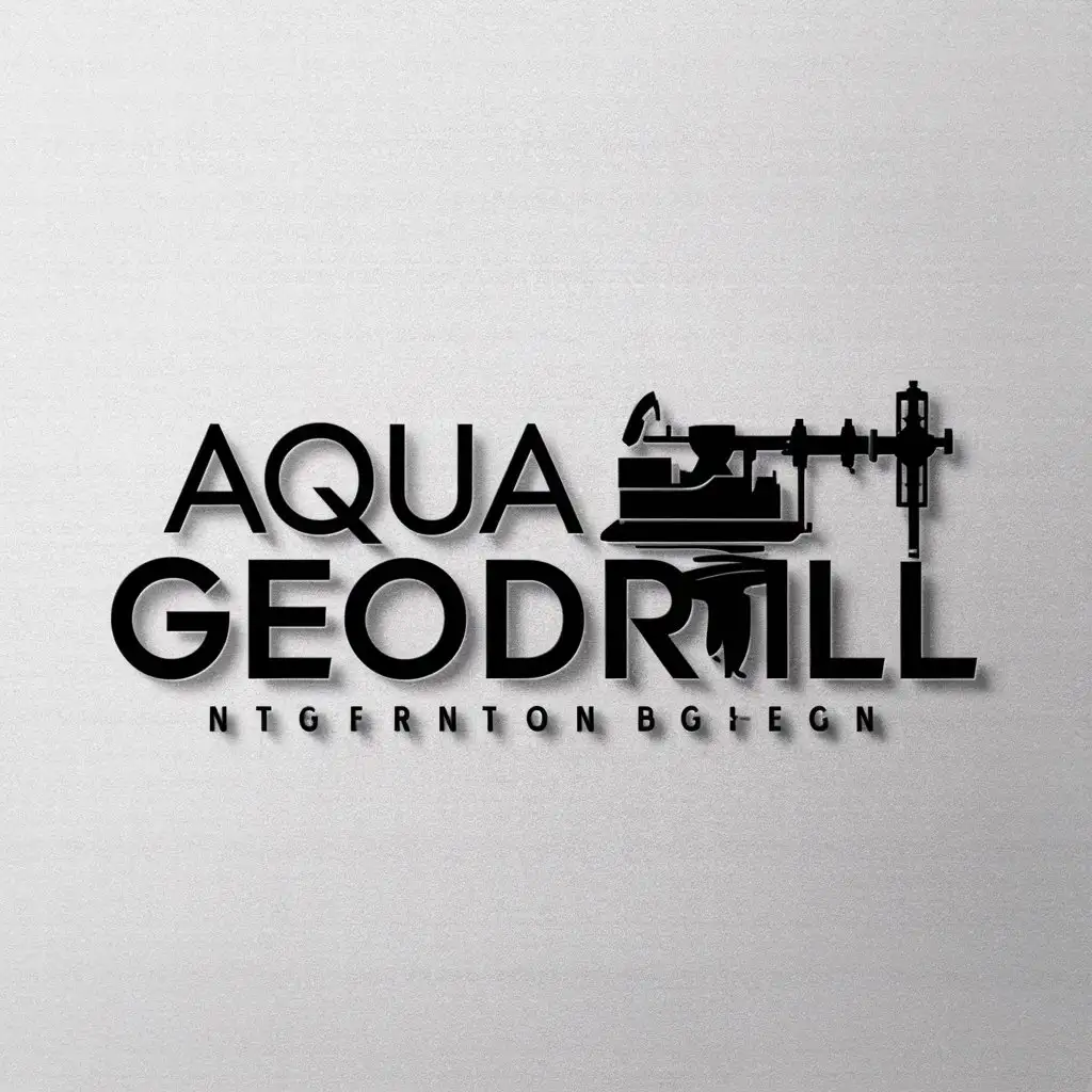 LOGO Design for Aqua GeoDrill Water Well Drilling Machine with Modern Minimalistic Look