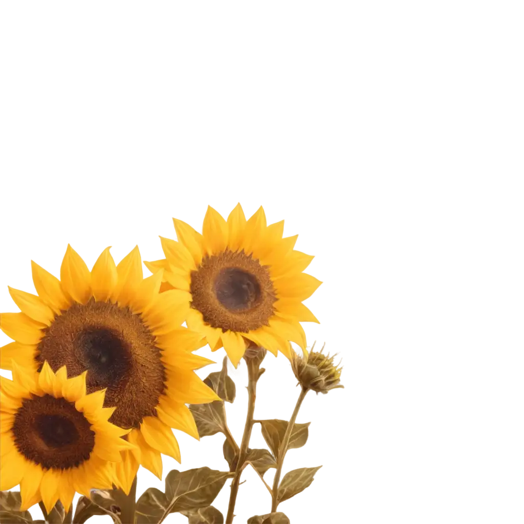 Sunflower-on-Degraded-Yellow-Background-PNG-Image-for-Versatile-Use