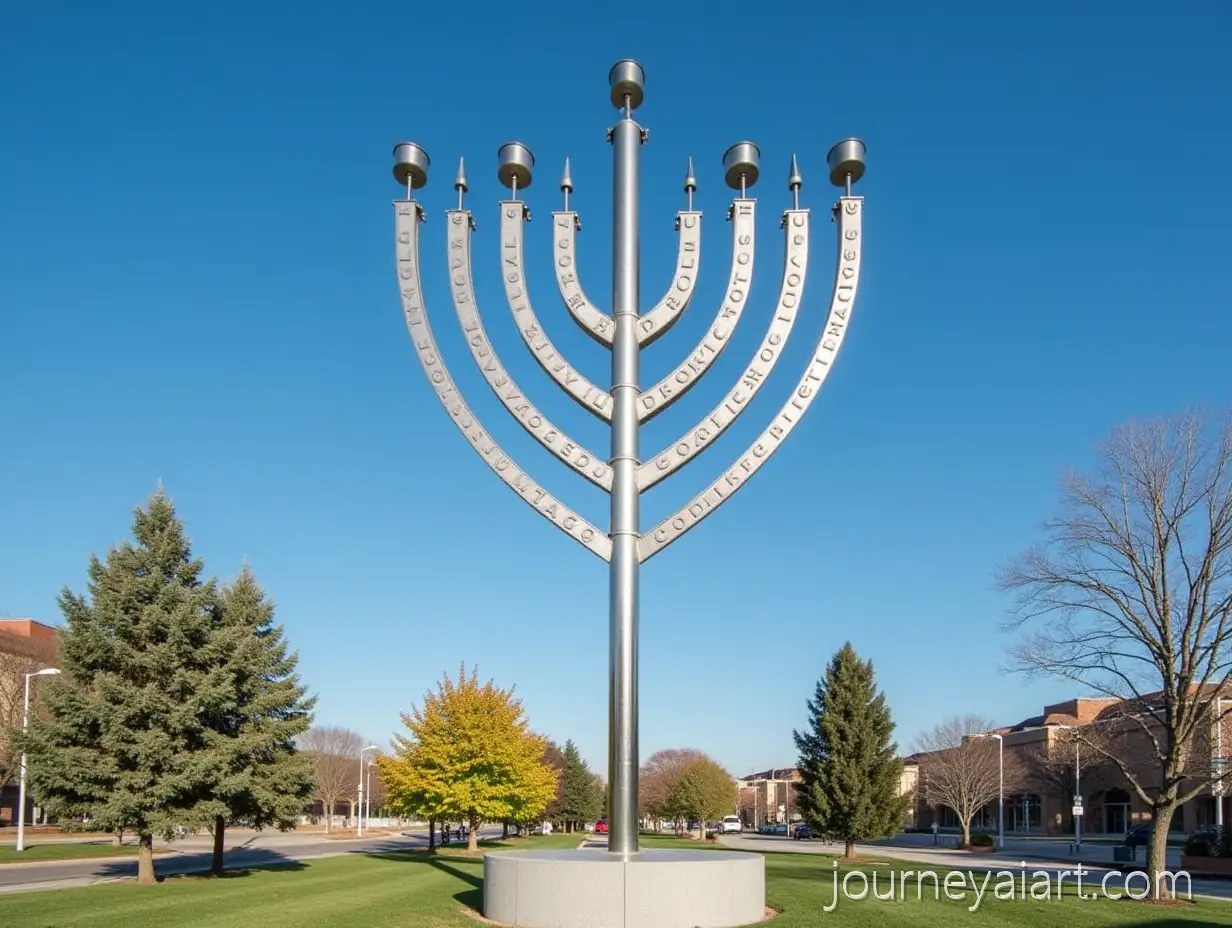 Jewish-Menorah-of-Seven-Branches-77-Feet-TallJewish-menorah-design-with-Stainless-Steel-Design