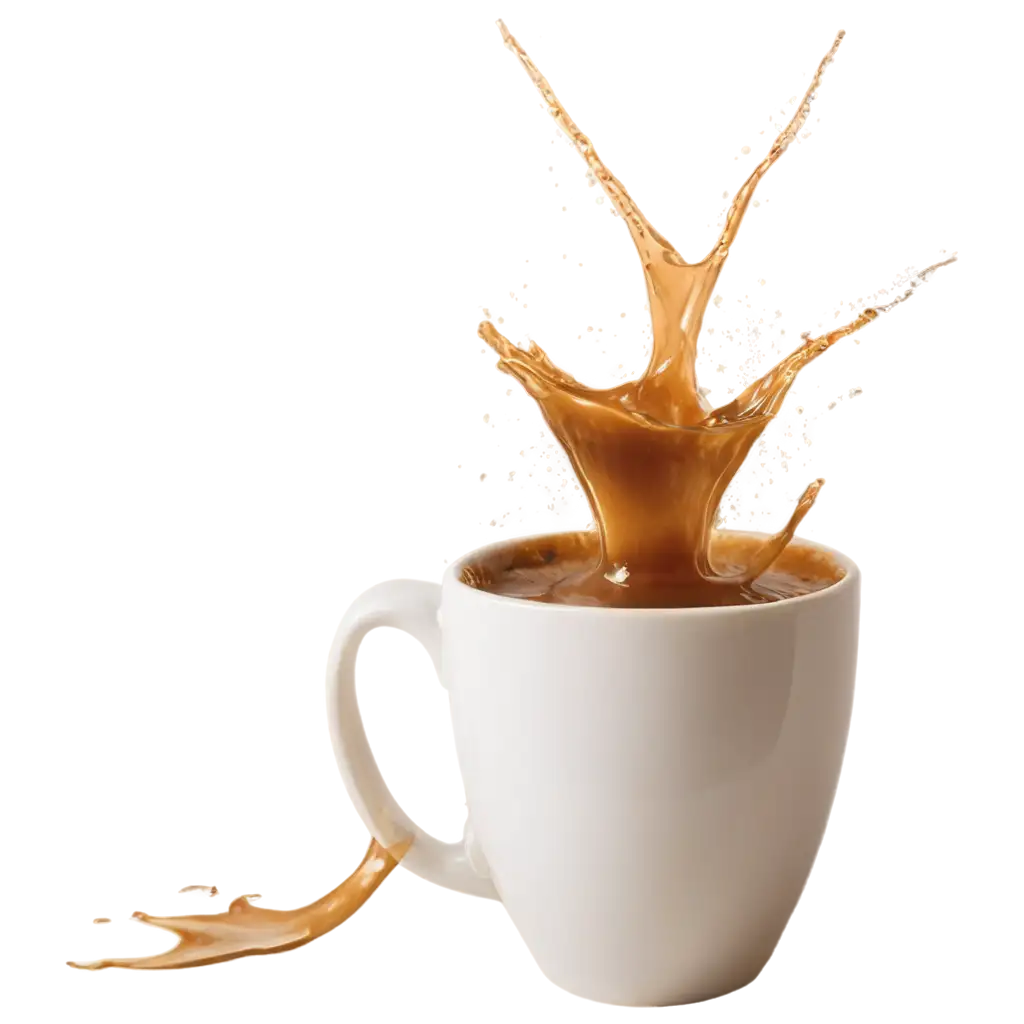 HighQuality-PNG-Image-of-Coffee-Splashing-Out-of-Mug-for-Creative-Use