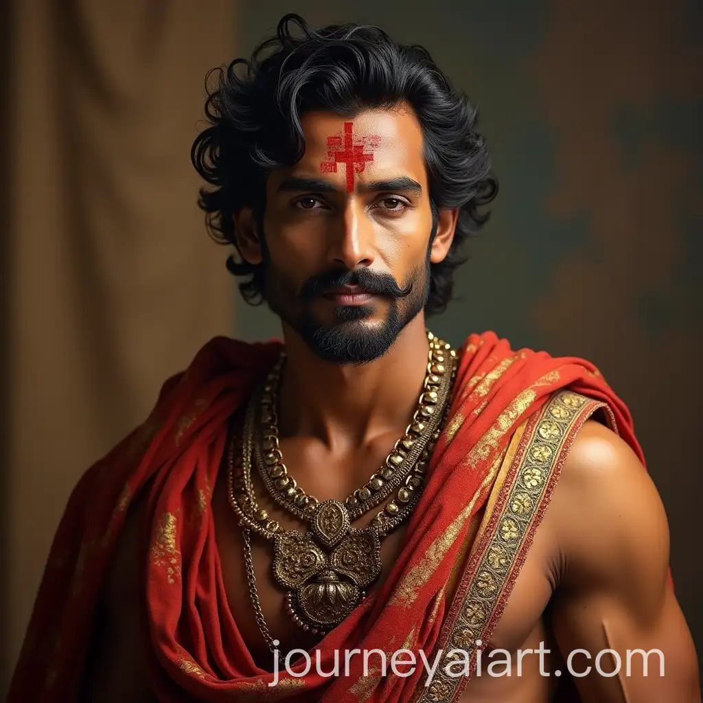 Actor-Darshan-Toogudeepa-as-Ancient-King-Raja-Raja-Cholan-Portrait