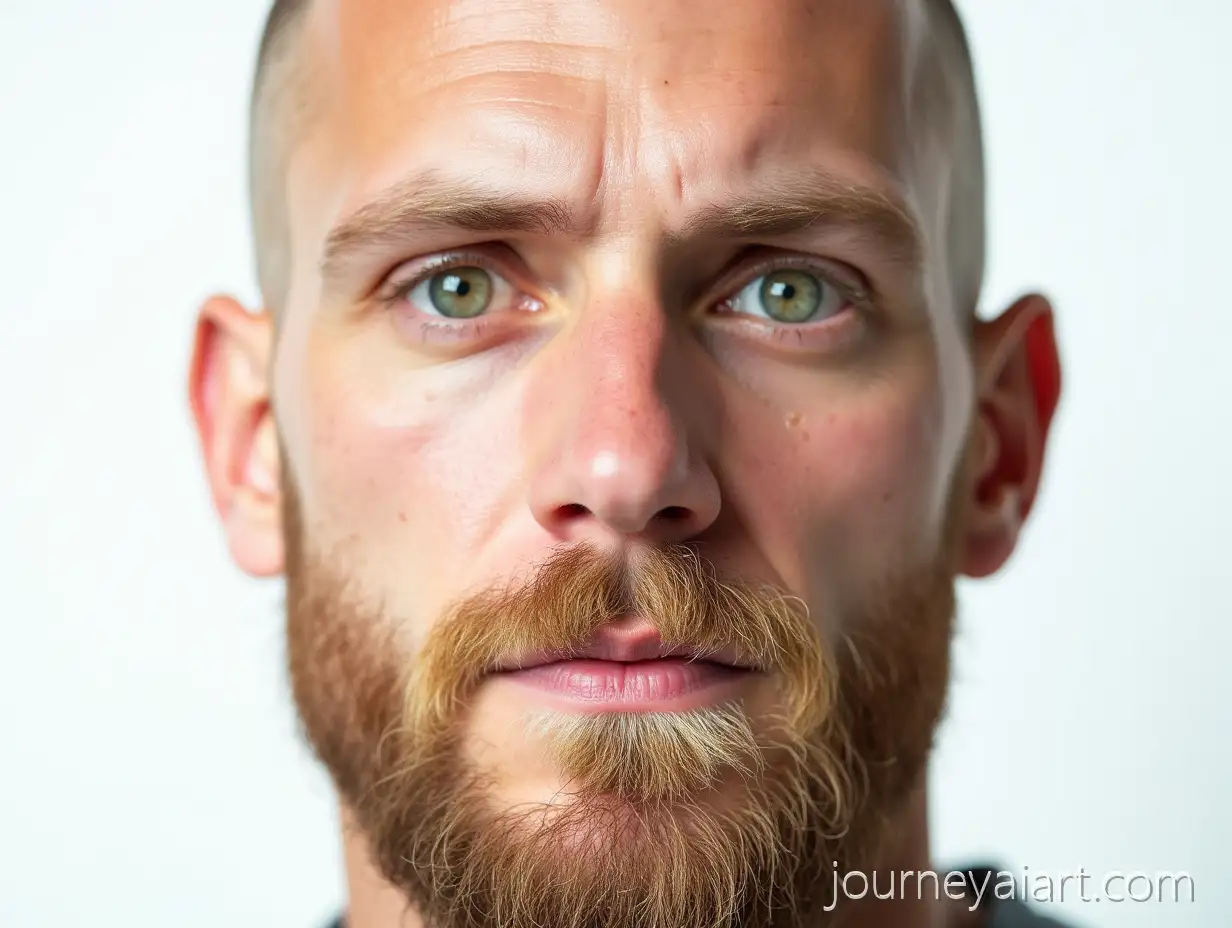 Portrait-of-a-Man-with-Blond-Beard-and-Green-Eyes-in-Studio-Lighting