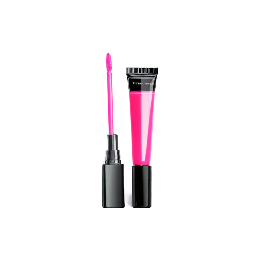 Neon-Pink-Lip-Gloss-with-Sparkle-and-Shiny-Effects-PNG-Image