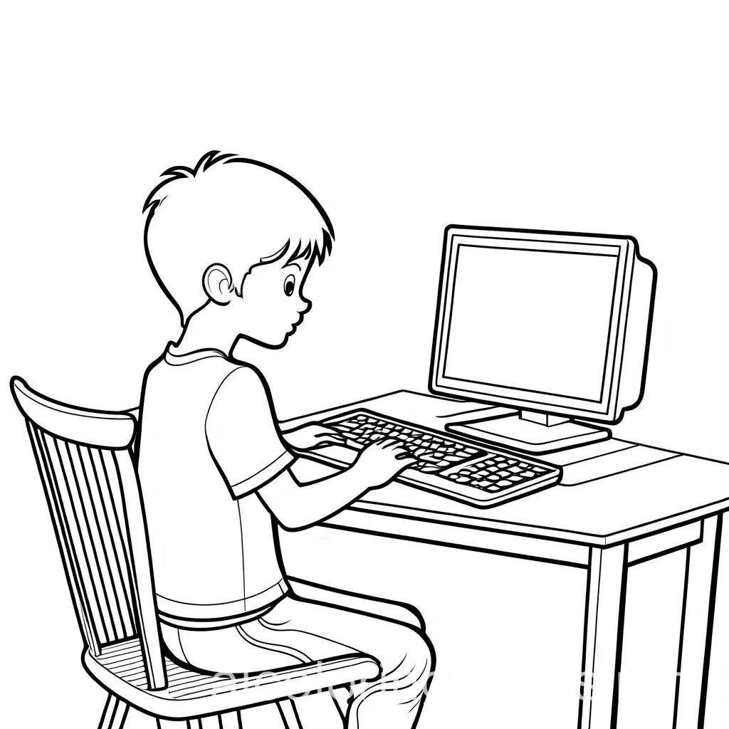 Child-Learning-Cybersecurity-Coloring-Page-with-Computer-and-Security-Symbols