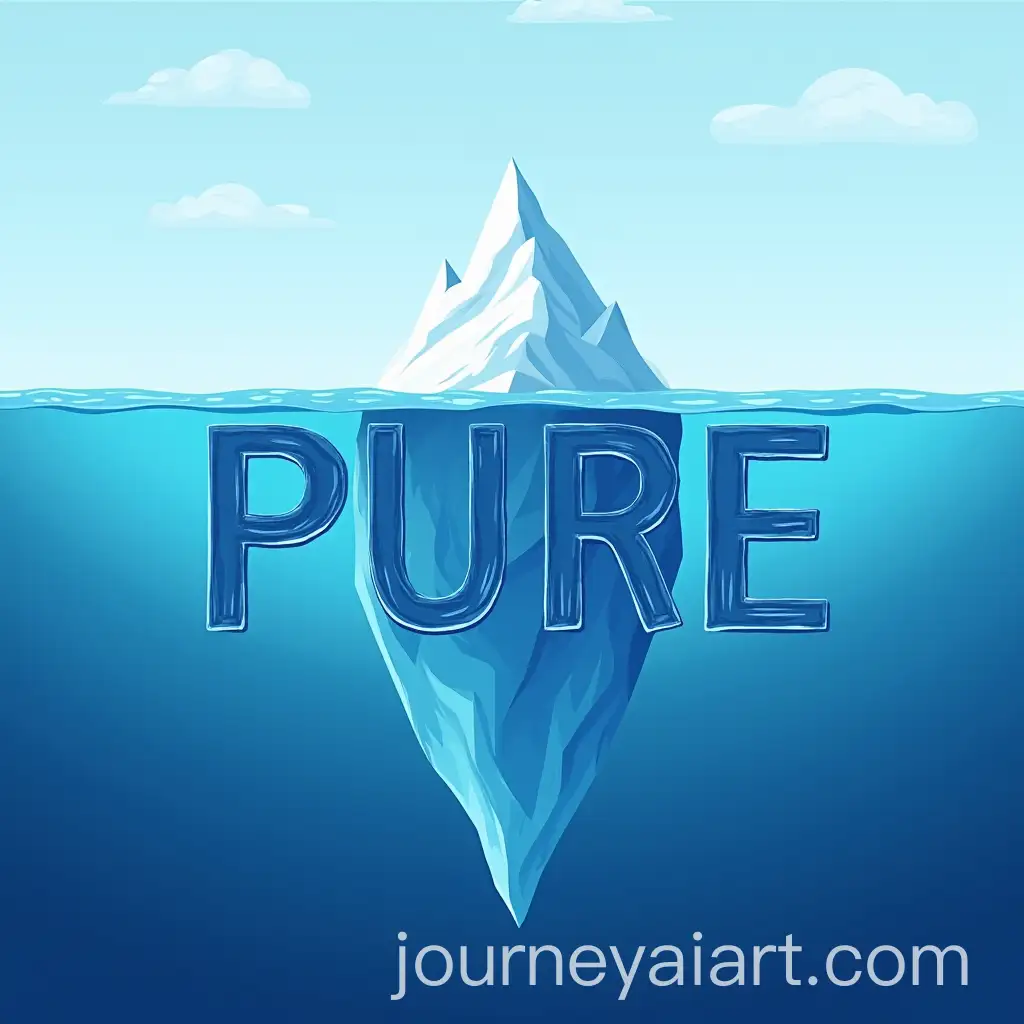 The-Word-PURE-with-an-Iceberg-in-the-Letter-Design