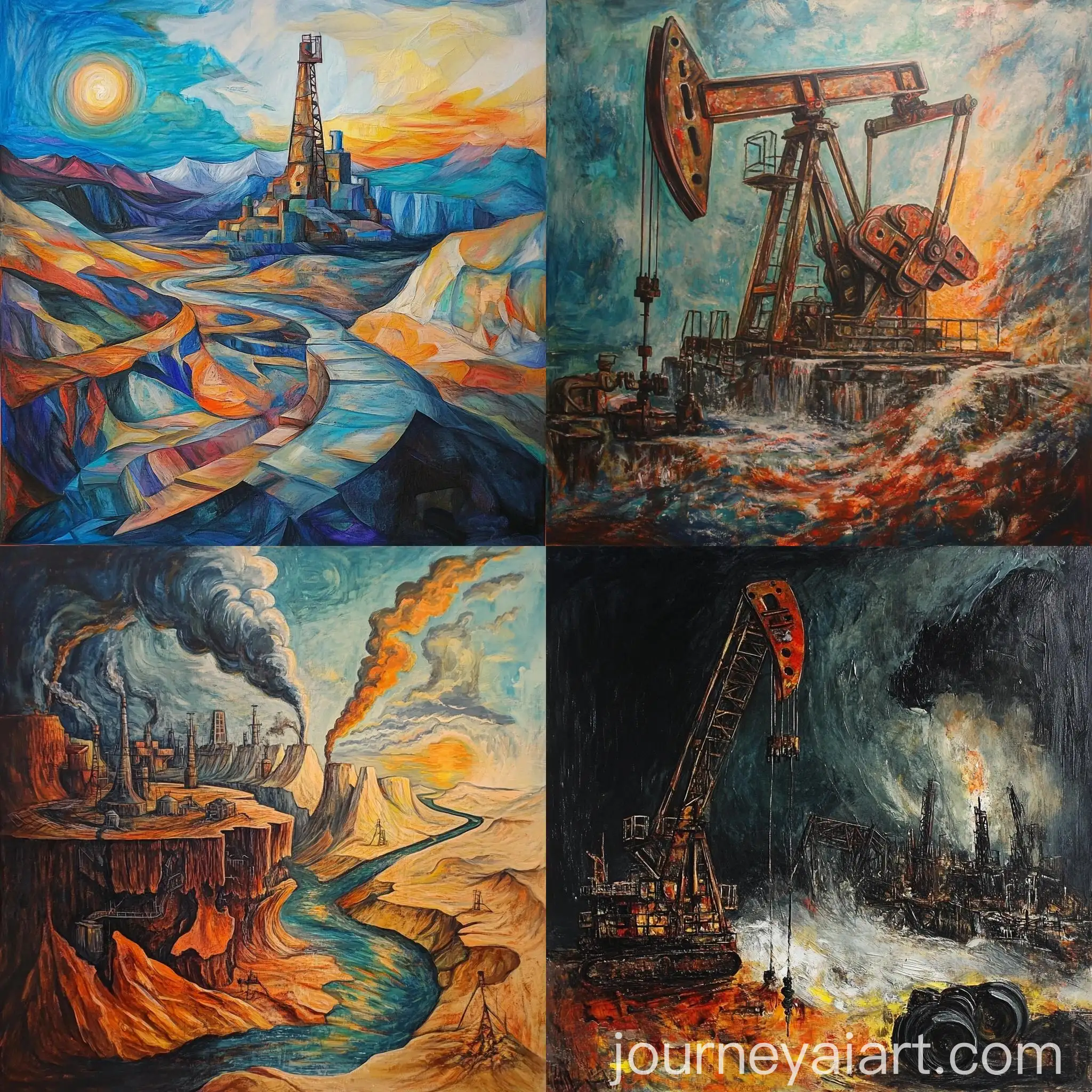 Expressionist-Oil-Extraction-Scene-1991
