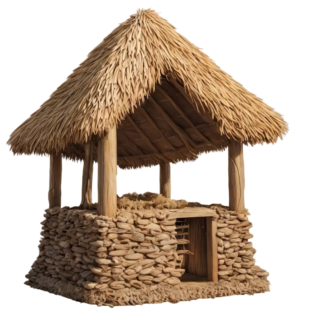 Rustic-Straw-Hut-PNG-Charming-Illustration-for-Diverse-Visual-Projects