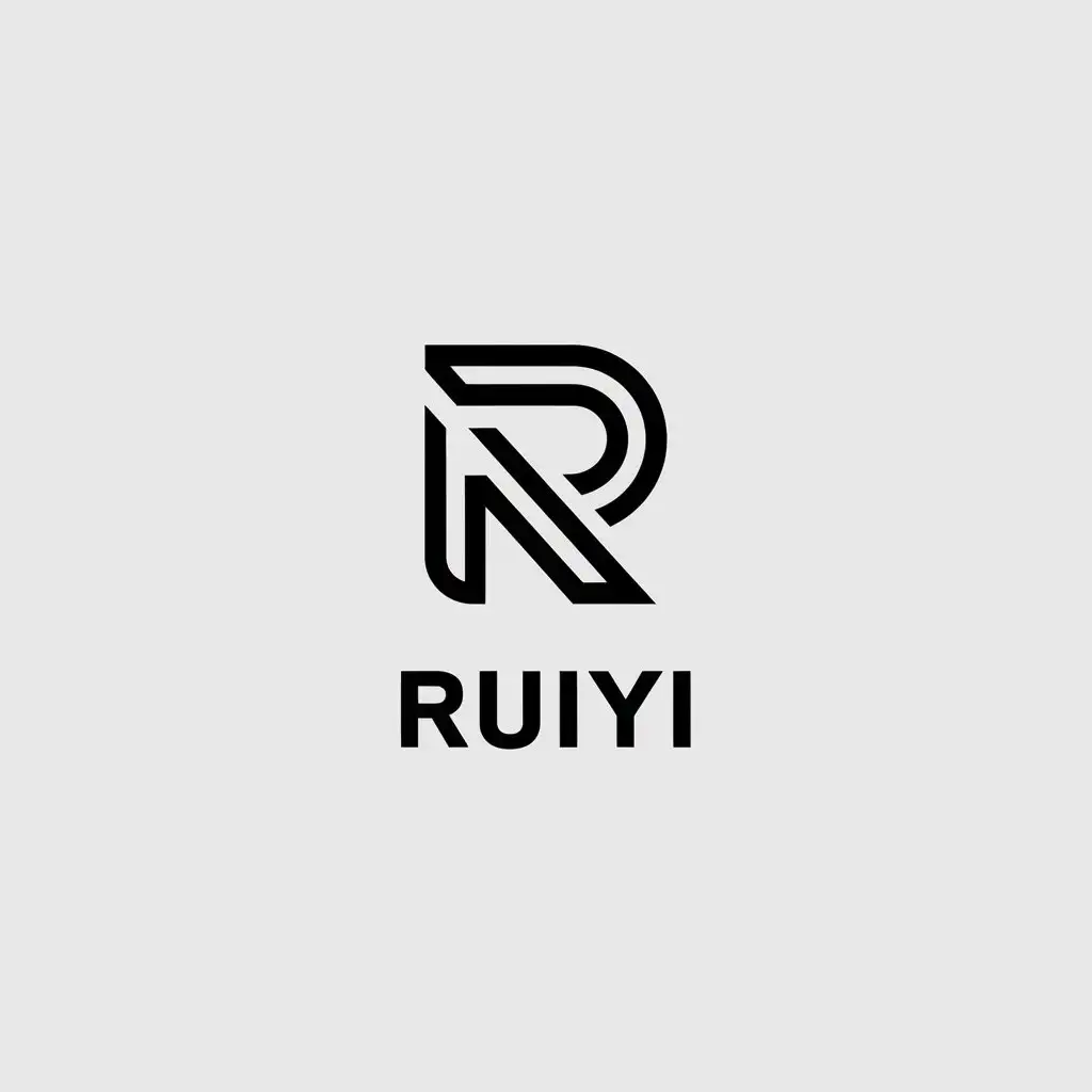 LOGO-Design-For-RUIYI-Minimalistic-Vector-Logo-with-R-Symbol-on-Clear-Background