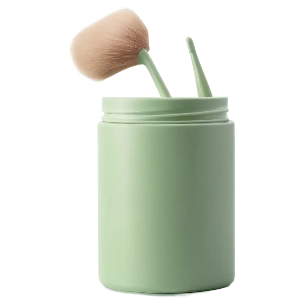 Stylish-Green-White-Cosmetic-Can-PNG-Image