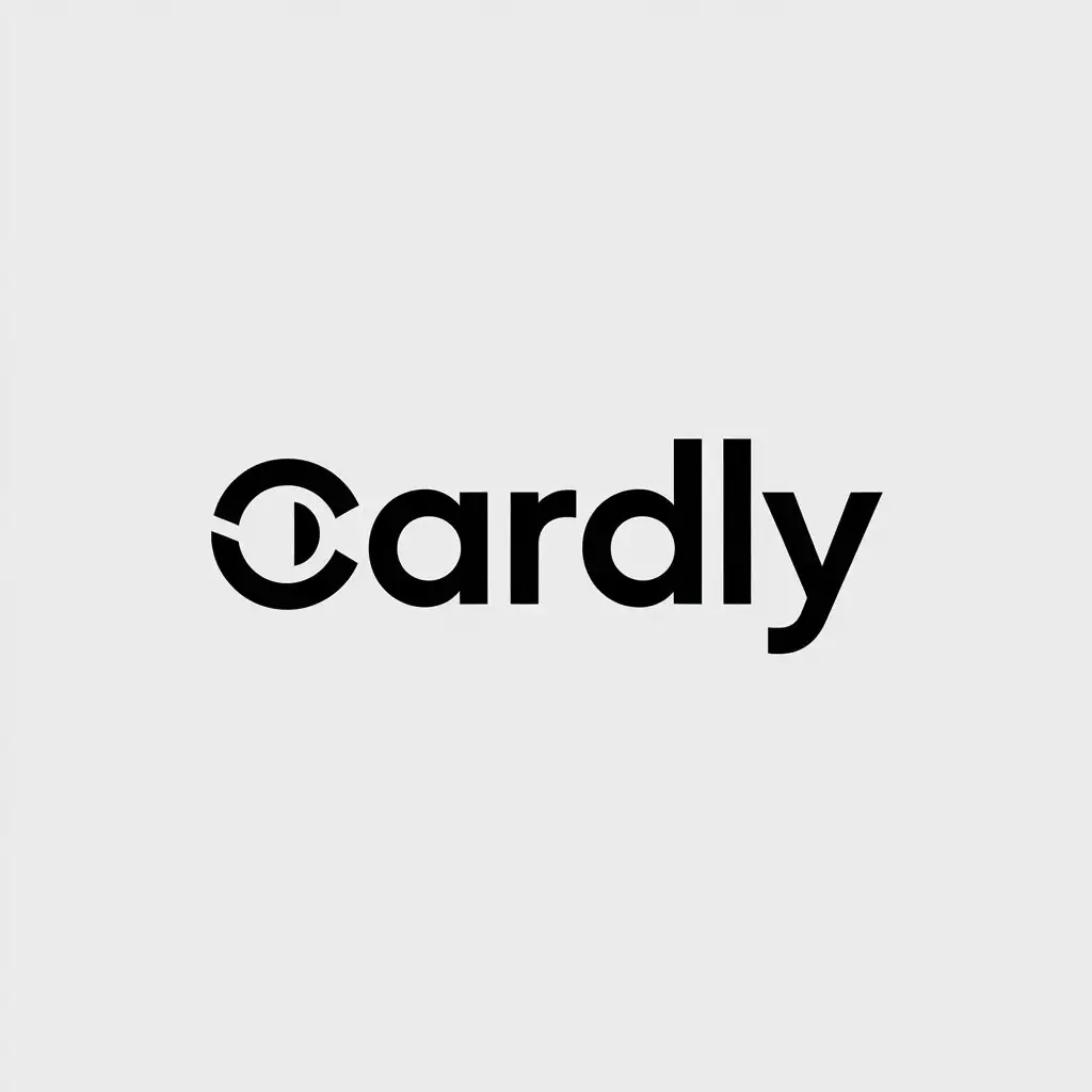 LOGO Design for Cardly Minimalistic TextBased Design with Clear Background