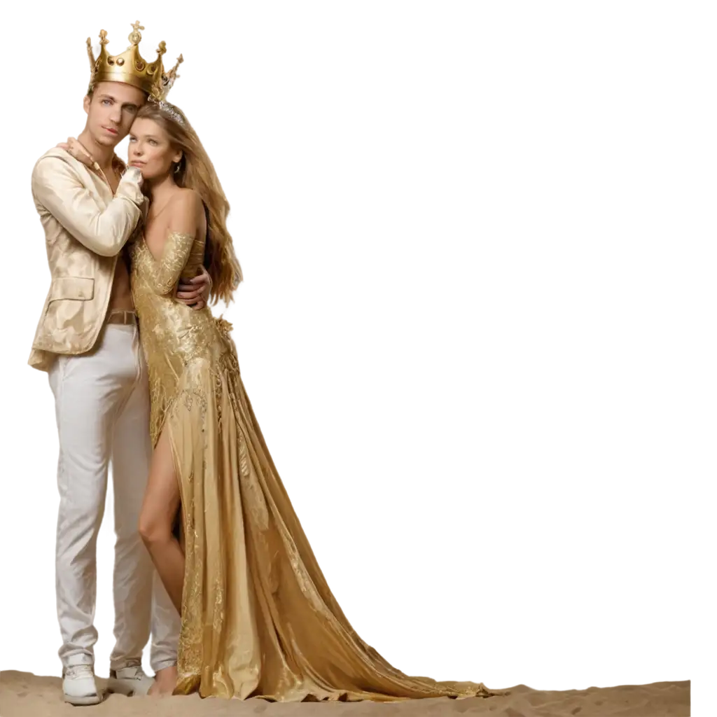 Queen-and-King-on-a-Beach-Background-PNG-Image-for-Royal-and-Elegant-Design-Projects