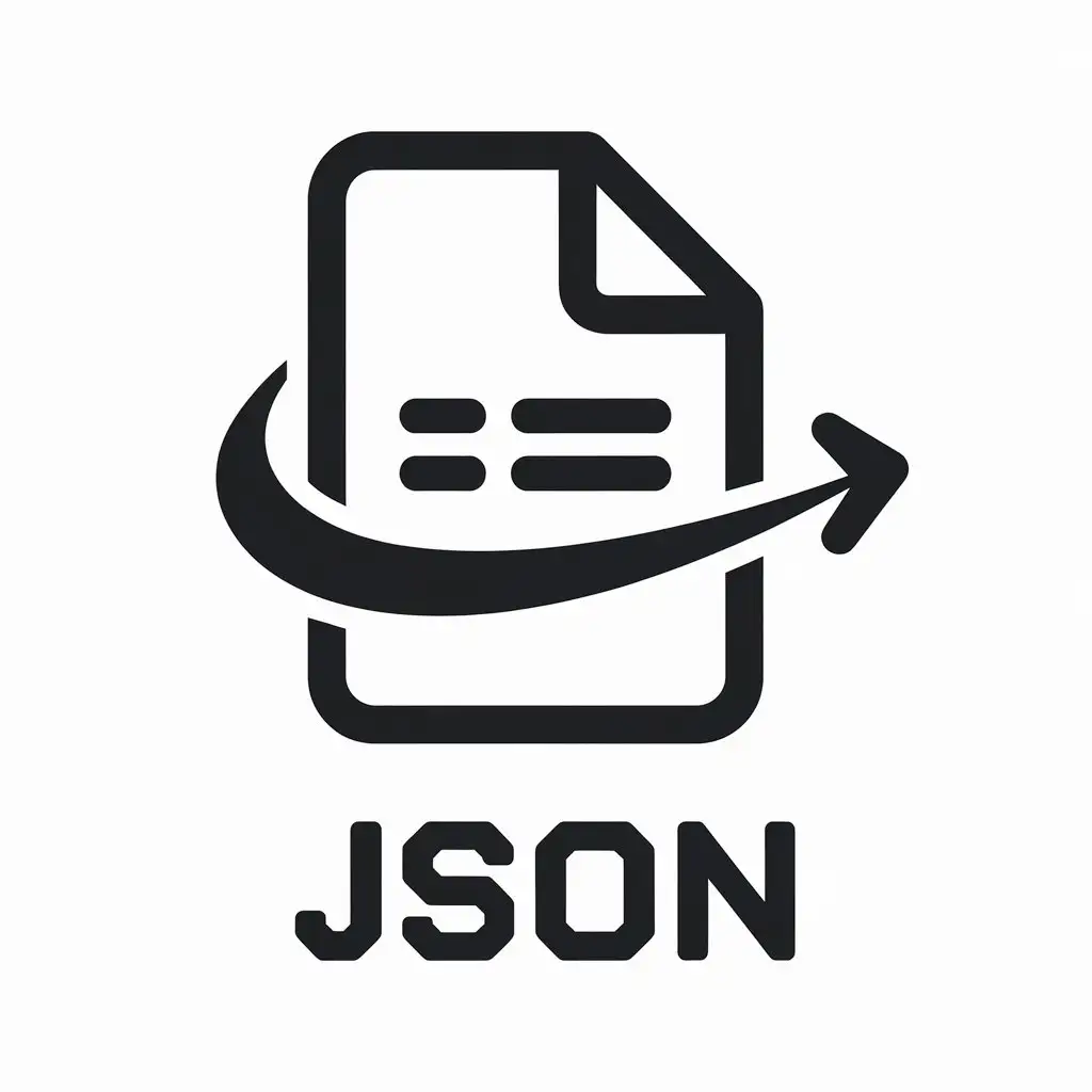 a vector logo design,with the text "Json", main symbol:Json,Moderate,clear background