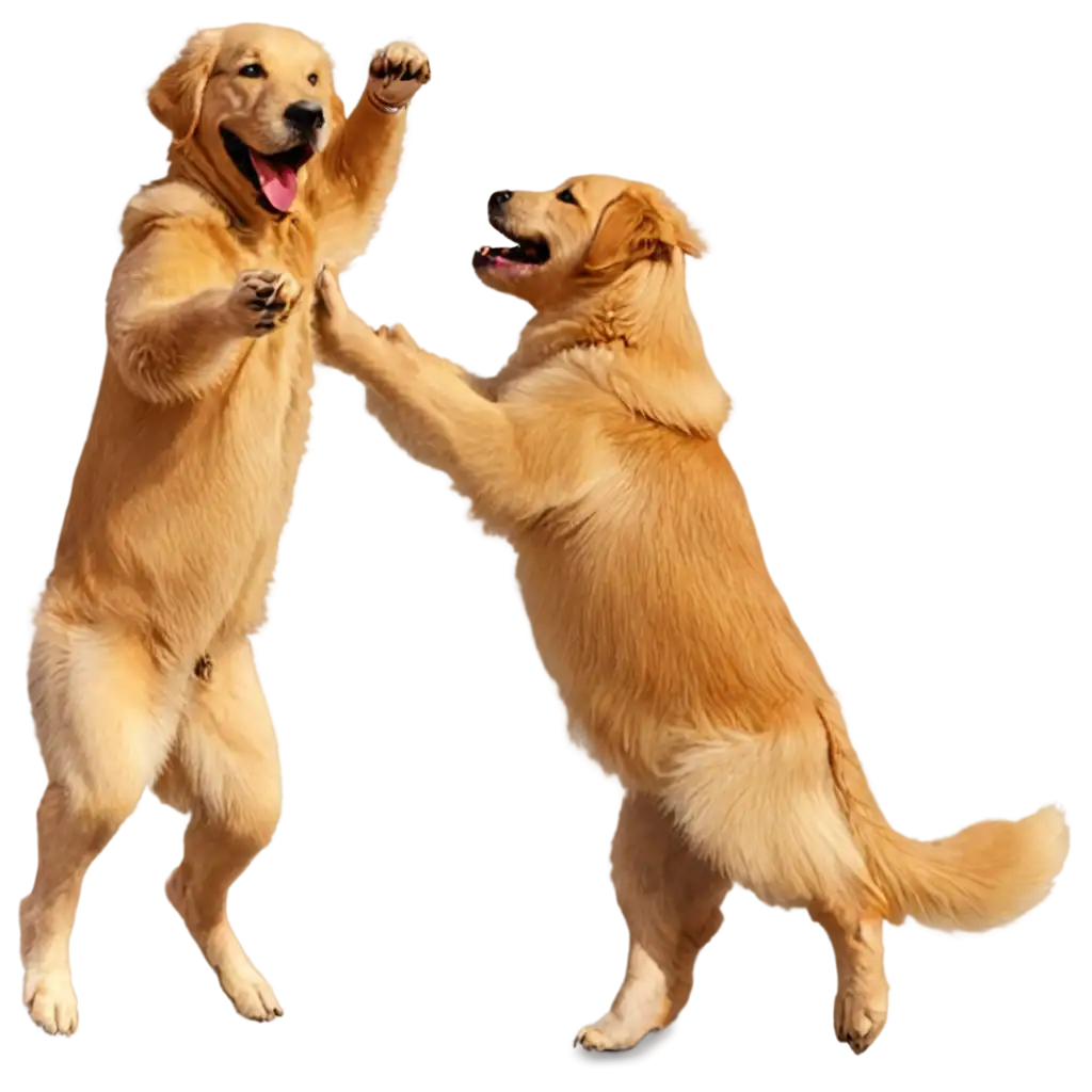 Golden-Retriever-Dancing-PNG-Image-Joyful-Canine-Performance-in-HighQuality-Format